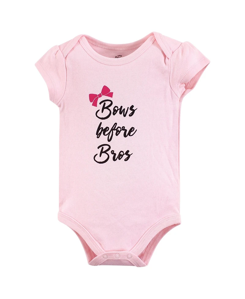Little Treasure Baby Girls Breathable Cotton All-in-One Bodysuits