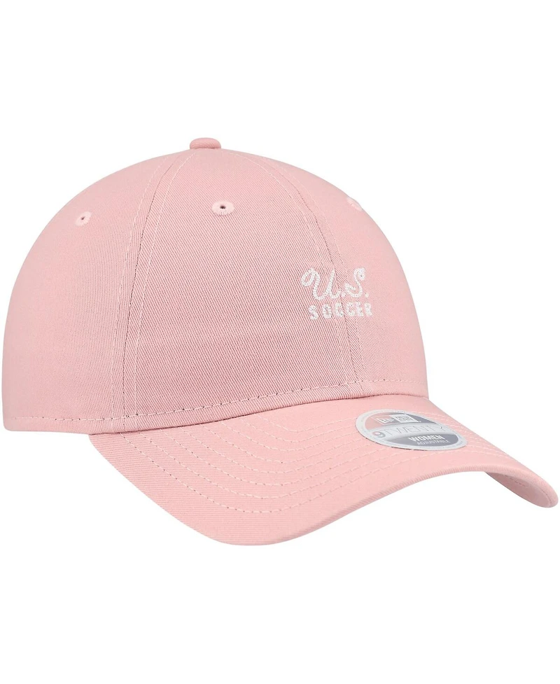 New Era Women's Pink Uswnt Throwback 9TWENTY Adjustable Hat