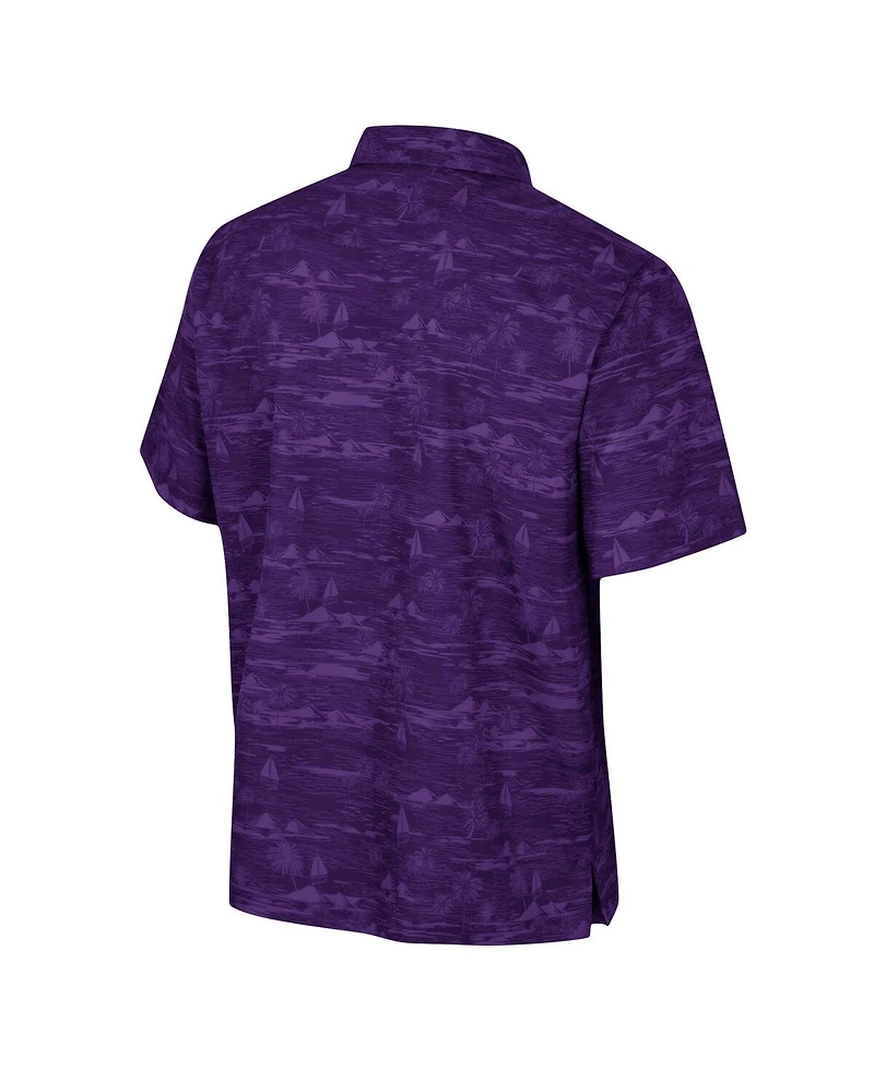 Colosseum Men's Purple Tcu Horned Frogs Ozark Button-Up Shirt