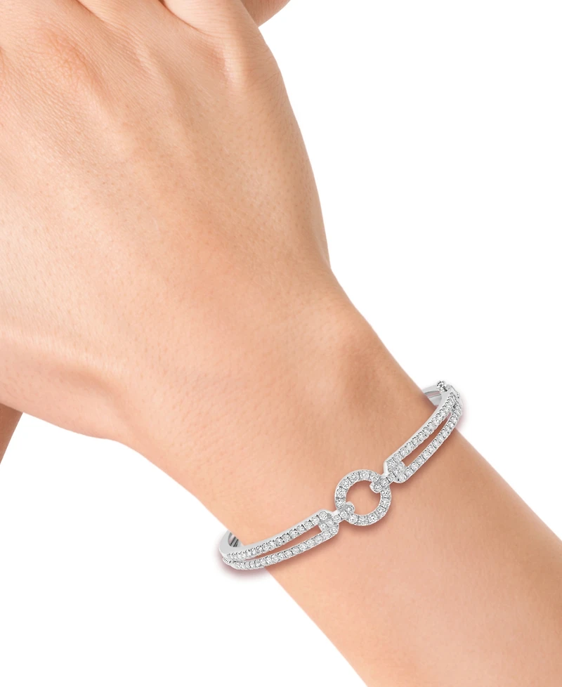 Effy Diamond Circle Openwork Bangle Bracelet (1-7/8 ct. t.w.) in 14k White Gold