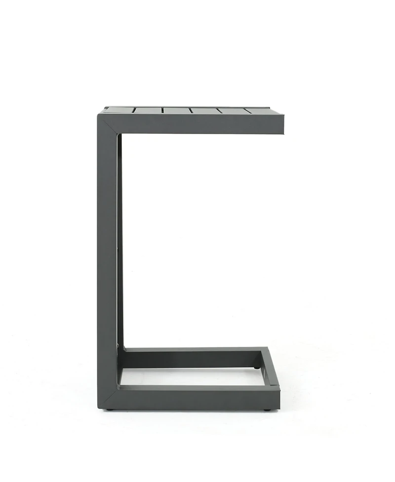 Streamdale Modern C-Shaped Patio Table Grey
