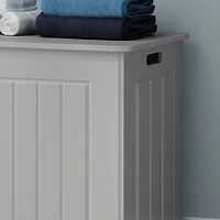 Streamdale Furniture Modern Faux Wood Bathroom Hamper With Flip Top Lid