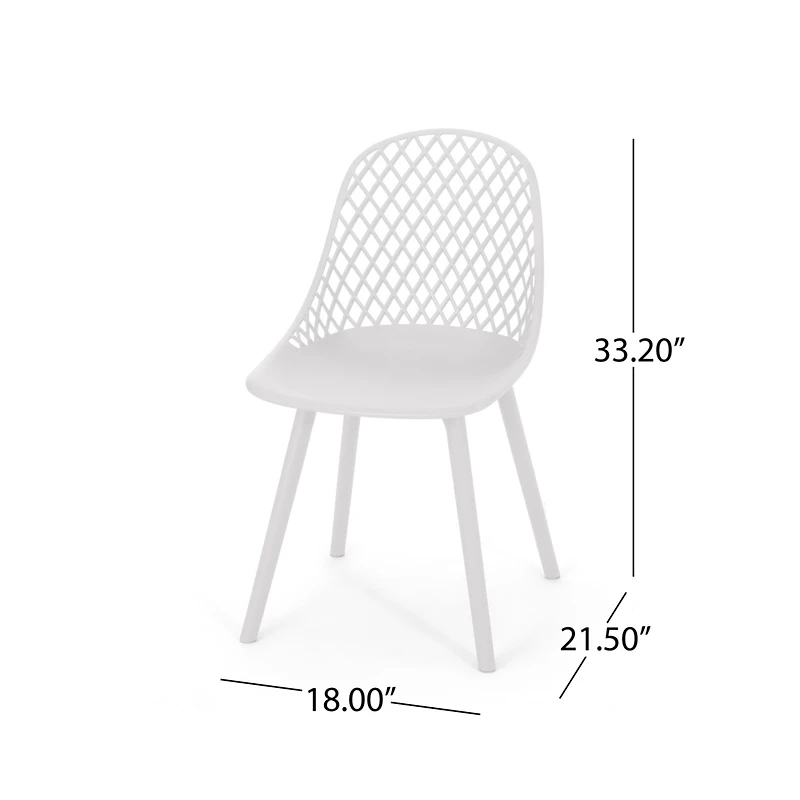 Streamdale Lily Modern Outdoor Dining Chair With Diamond Mesh