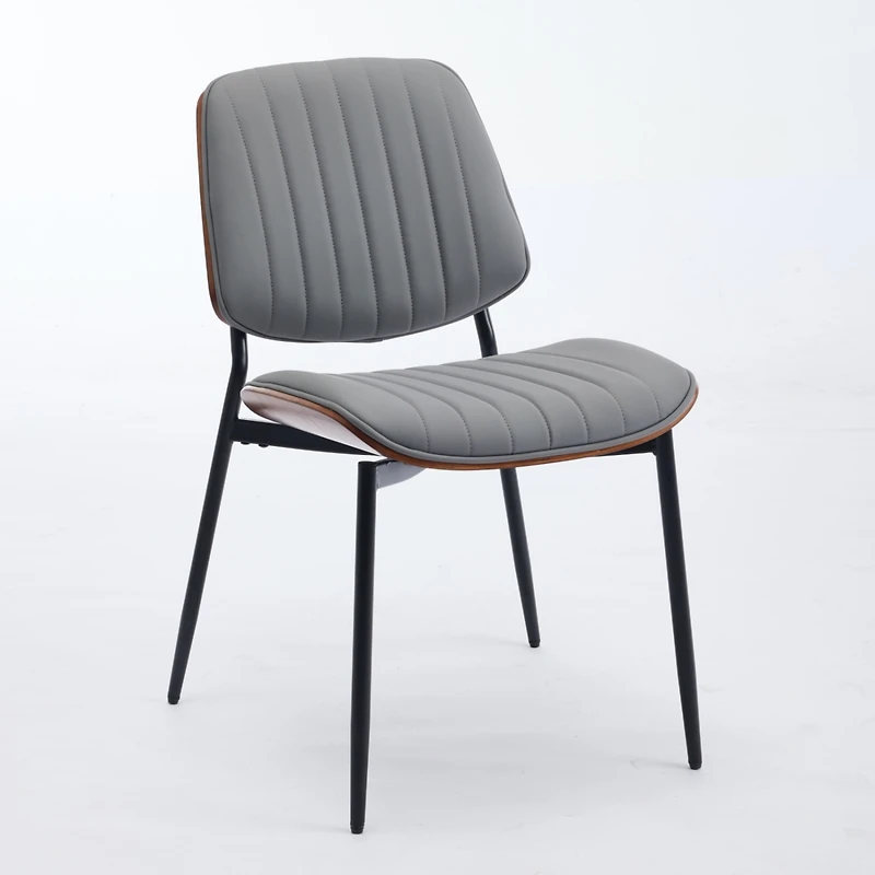 Streamdale Furniture Walnut Bentwood Dining Chair with Curved Backrest (Set Of 2)