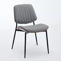 Streamdale Furniture Walnut Bentwood Dining Chair with Curved Backrest (Set Of 2)