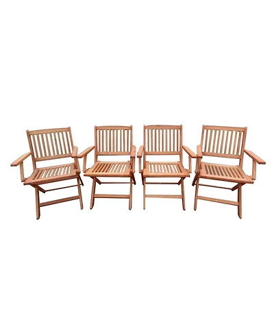 Streamdale Foldable Patio Dining Set with 4 Chairs
