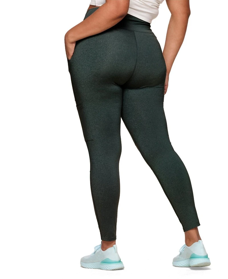 Walkpop Plus Size Haley Compression Active Legging With Multi Pocket Detail