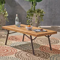 Streamdale Furniture Modern Acacia Wood Patio Coffee Table