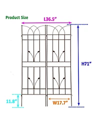 Streamdale 2 Pack 71" Rustproof Metal Garden Trellises for Climbing Plants