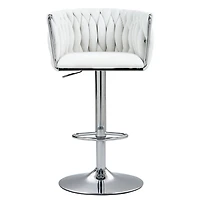 Streamdale 360 Swivel Bar Stools with Woven Cushions (Set of 2)