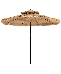 Slickblue 9 Feet Thatched Tiki Umbrella with 8 Ribs