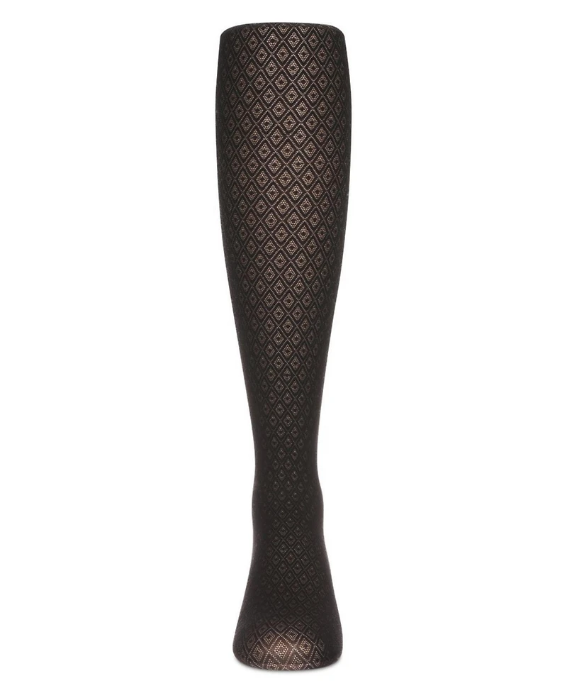 MeMoi Girls Diamond Dot Semi-Opaque Microfiber Tights