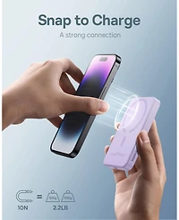 Baseus Wireless Portable Charger Magnetic Power Bank 5000mAh MagSafe Charger, Purple