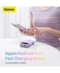 Baseus Portable Charger Power Bank,22.5W 10000mAh Fast Charging Portable Phone Charger, Purple