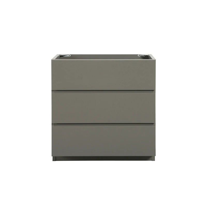 Streamdale Alice Gray Vanity Maximized Storage, Sleek Finish