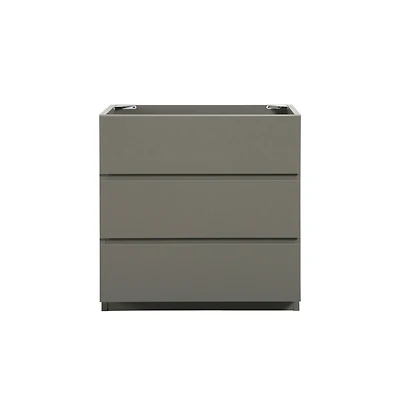 Streamdale Alice Gray Vanity Maximized Storage, Sleek Finish