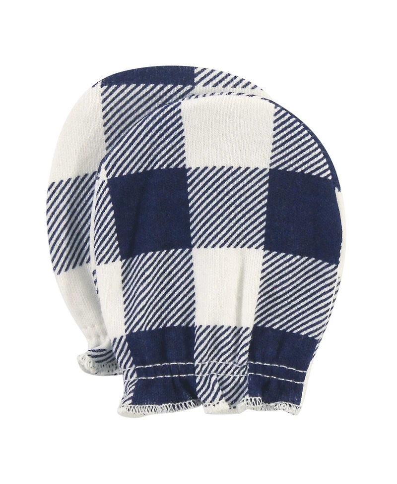Hudson Baby Boys Soft Cotton Anti-Scratch Mittens