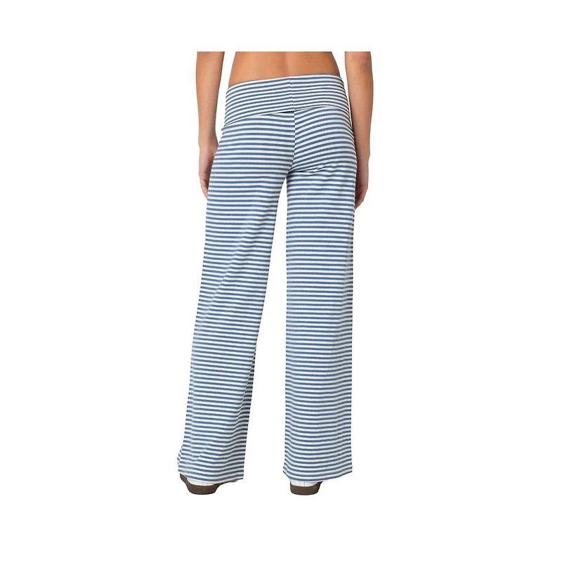 Edikted Women's Lilah Striped Fold Over Pants