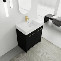 Streamdale 30" Freestanding Vanity with Resin Sink & Soft-Close Door