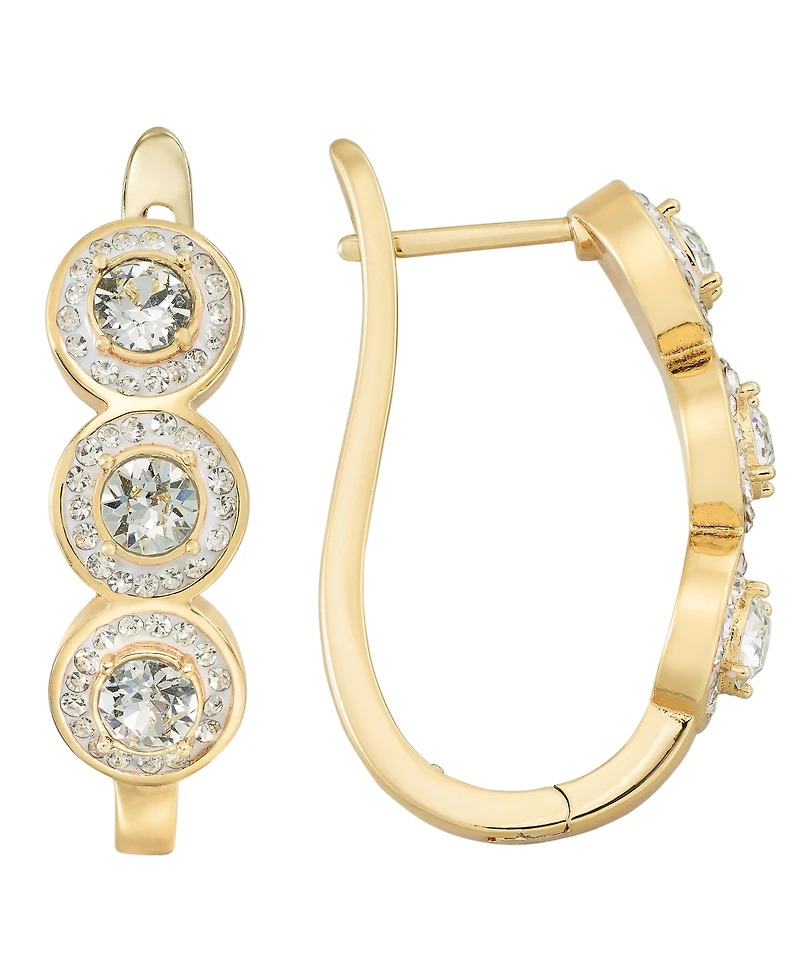 And Now This Clear Crystal Pave Hinged Hoop Earring