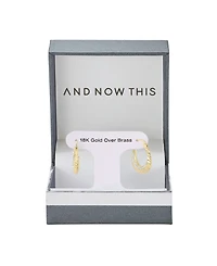 And Now This Clear Crystal Diamond Cut Hoop Earring