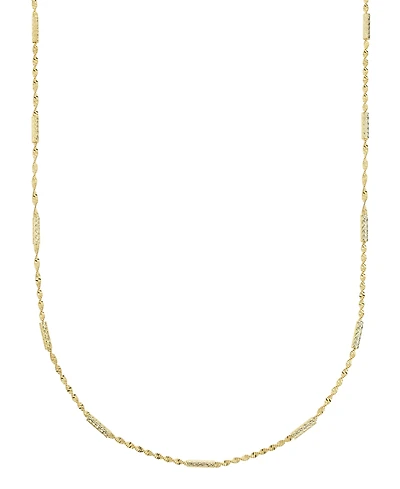 And Now This Silver Plated or 18k Gold Brass Twisted Stationed Necklace