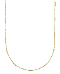 And Now This Silver Plated or 18k Gold Brass Twisted Stationed Necklace