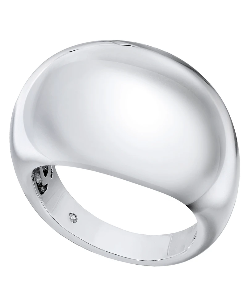 And Now This Silver Plated or 18k Gold Plated Brass Dome Ring
