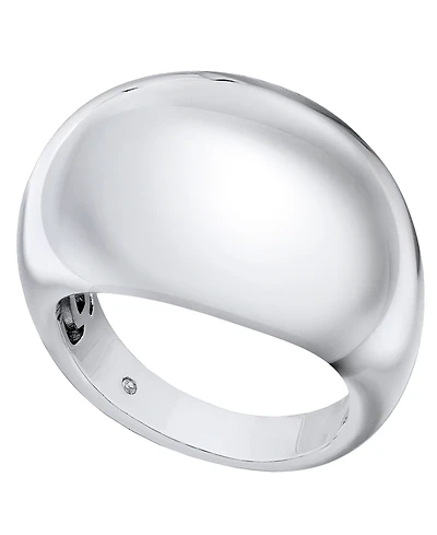 And Now This Silver Plated or 18k Gold Plated Brass Dome Ring