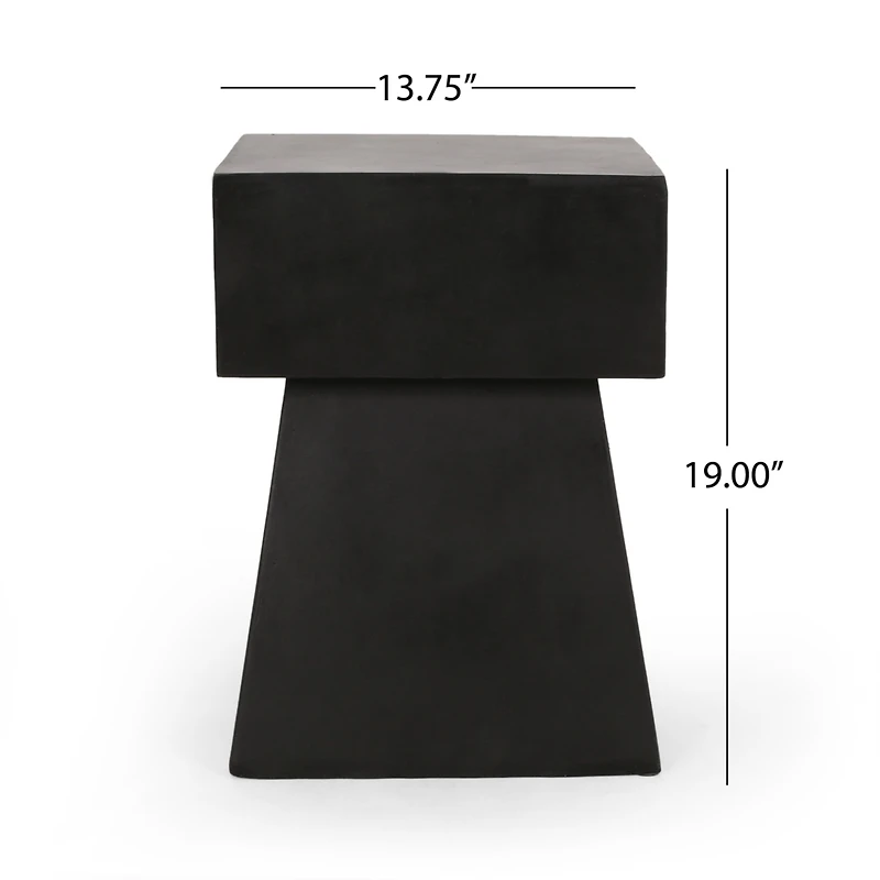 Streamdale Modern Concrete Pedestal Side Table