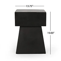 Streamdale Modern Concrete Pedestal Side Table