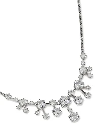 Eliot Danori Rhodium-Plated Cubic Zirconia Statement Necklace, 16" + 2" extender, Created for Macy's