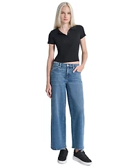 Dkny Jeans Petite Houston High-Rise Wide-Leg