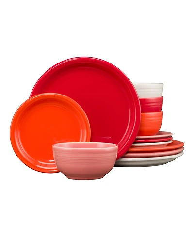 Fiesta Sunset Horizon Bistro Coupe 12 Pc. Dinnerware Set, Service For 4