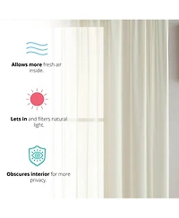 Hlc.me 2 Pack Sheer Voile Window Curtain Sheer Panels