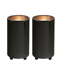 Pro Track Set of 2 Can Uplighting Indoor Accent Spot-Lights Plug-In Floor Plant Home Decorative Art Desk Black Finish 6 1/2" High