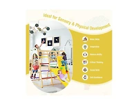 8-in-1 Wooden Jungle Gym Playset with Slide and Monkey Bars For Outdoor Play