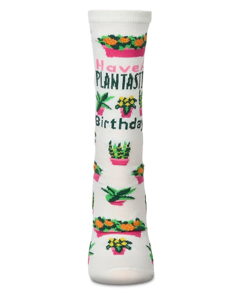 Have a Plantastic Birthday Greeting Card Crew Socks