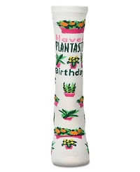 Have a Plantastic Birthday Greeting Card Crew Socks