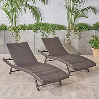 Simplie Fun Modern Outdoor Chaise With Adjustable Back