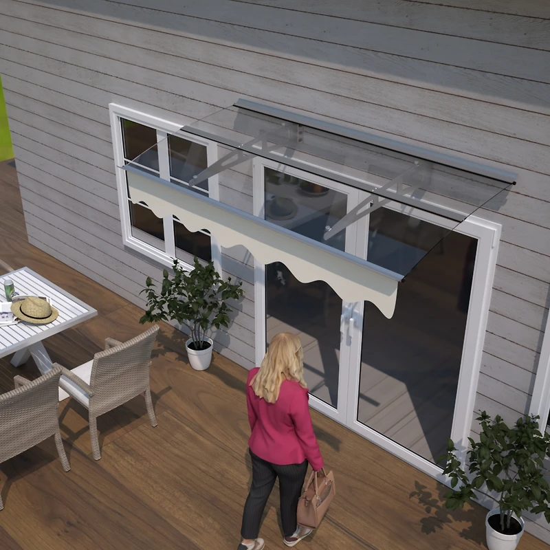 Streamdale Furniture Door Window Canopy Polycarbonate, Aluminum