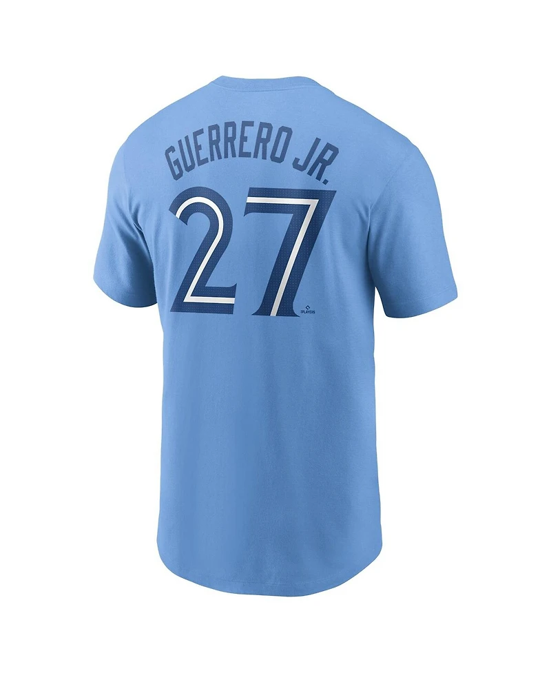 Nike Men's Vladimir Guerrero Jr. Powder Blue Toronto Blue Jays Fuse Name Number T-Shirt