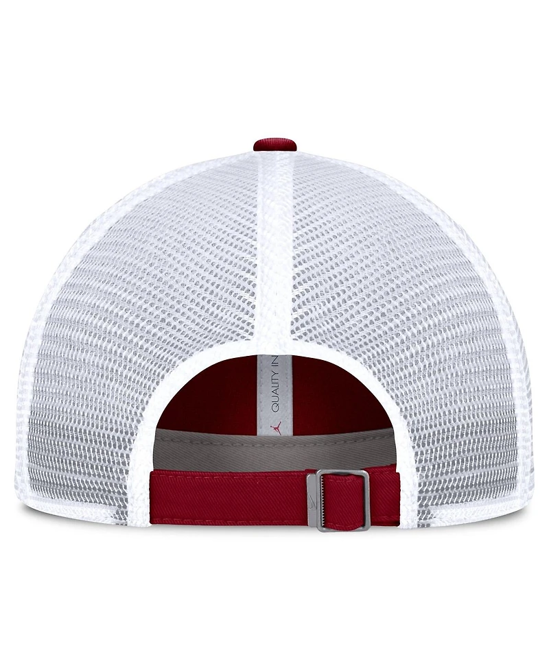 Jordan Men's Crimson/White Oklahoma Sooners Primetime Club Trucker Adjustable Hat