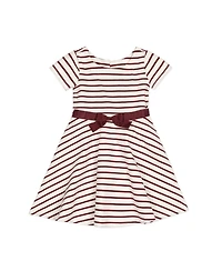 Hope & Henry Toddler Girls Organic Short Sleeve Lightweight Knit Skater Dress