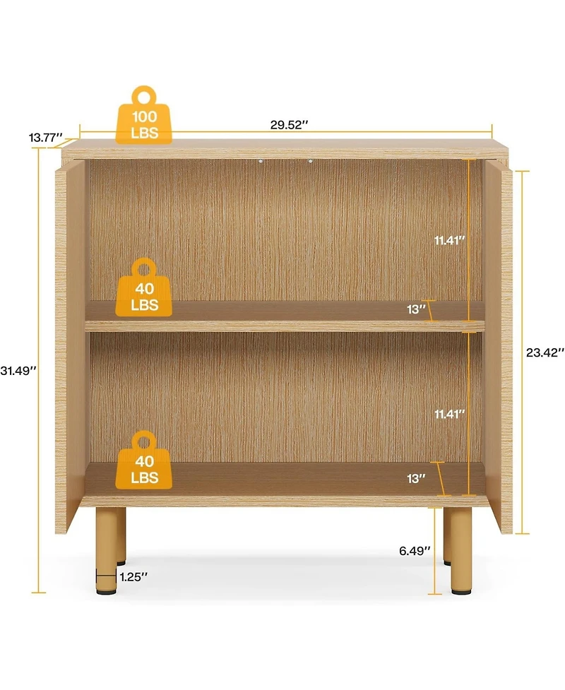 Tribesigns Sideboard Storage Cabinet, Wooden Buffet Cabinet, Sideboard Buffet Cabinet, Floor Cabinet with Doors, Accent Cabinet