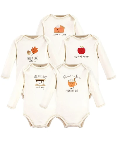 Touched by Nature Baby Boys Unisex Natural Cotton Long-Sleeve One-Piece