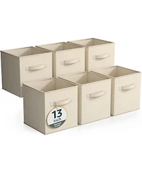 Sorbus 6 Pack 13 Inch Foldable Storage Cubes with Handles- for Organizing Home, Shelves, Nursery, Playroom