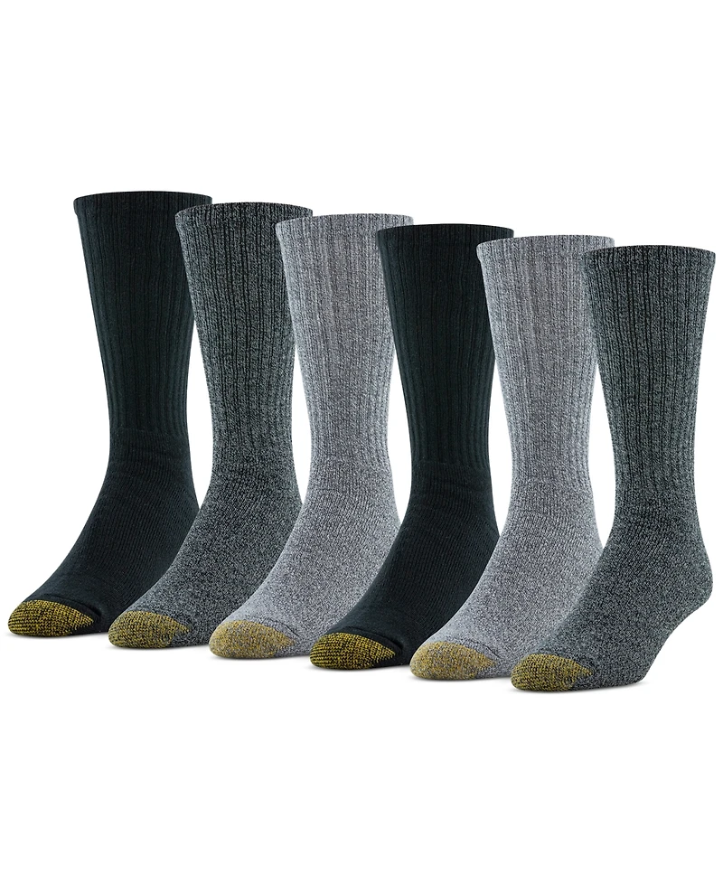 Gold Toe Men's 6-Pack Casual Harrington Socks