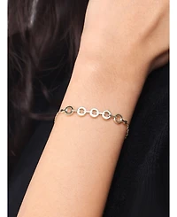 Devata Cable Link Chain Bracelet in 14K Gold, 6.5 in adj to 7.5 in, approx. 3.5 grams
