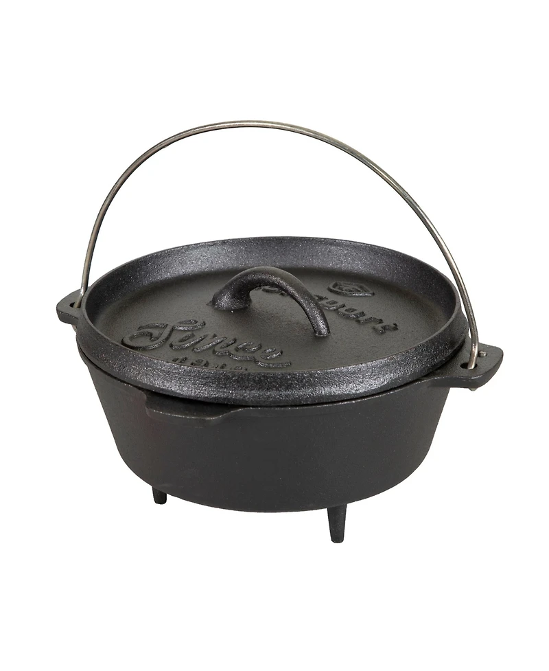 Stansport 4 Qt Pre-Seasoned Cast Iron Dutch Oven with Legs